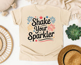 Shake Your Sparkler White 5 graphic tee in Ivory