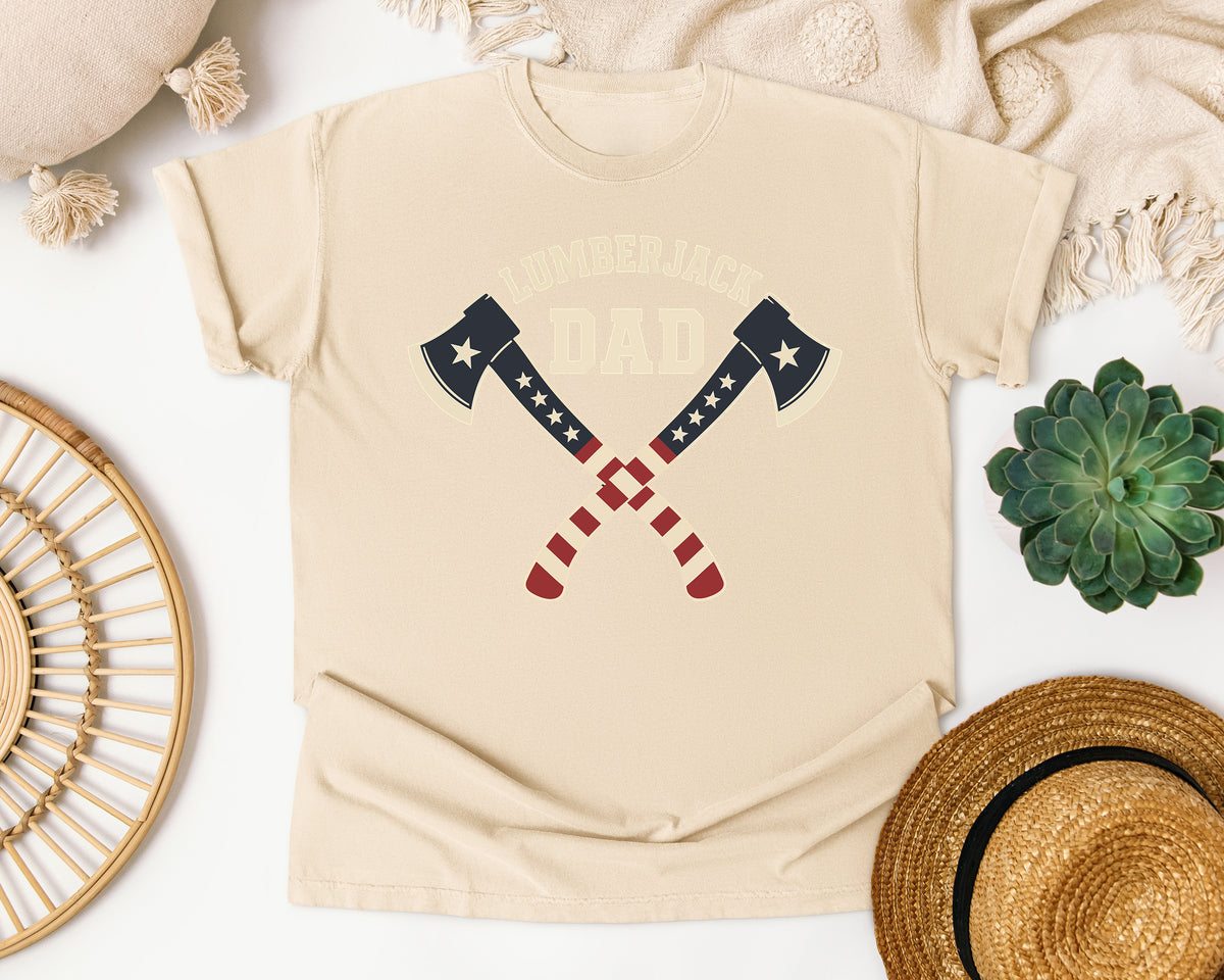 Lumberjack Dad graphic tee in Ivory