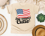 Star Spangled Cutie Black 2 graphic tee in Ivory