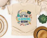 Let The Learning Begin Graphic Tee graphic tee in Ivory