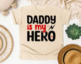Daddy Is My Hero White graphic tee in Ivory