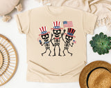 Three Skeletons With Flags graphic tee in Ivory