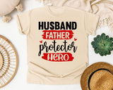 Husband Father Protector Hero graphic tee in Ivory