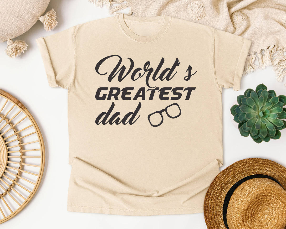 World's Greatest Dad Grey graphic tee in Ivory