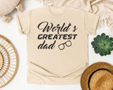 World's Greatest Dad Grey graphic tee in Ivory