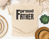 Proud Father White graphic tee in Ivory