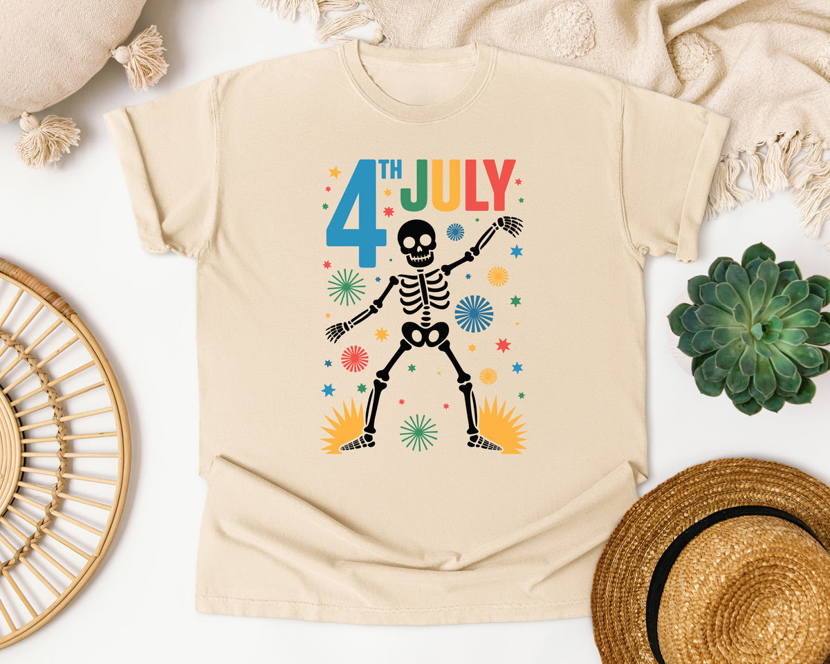 4th July Grey 3 graphic tee in Ivory