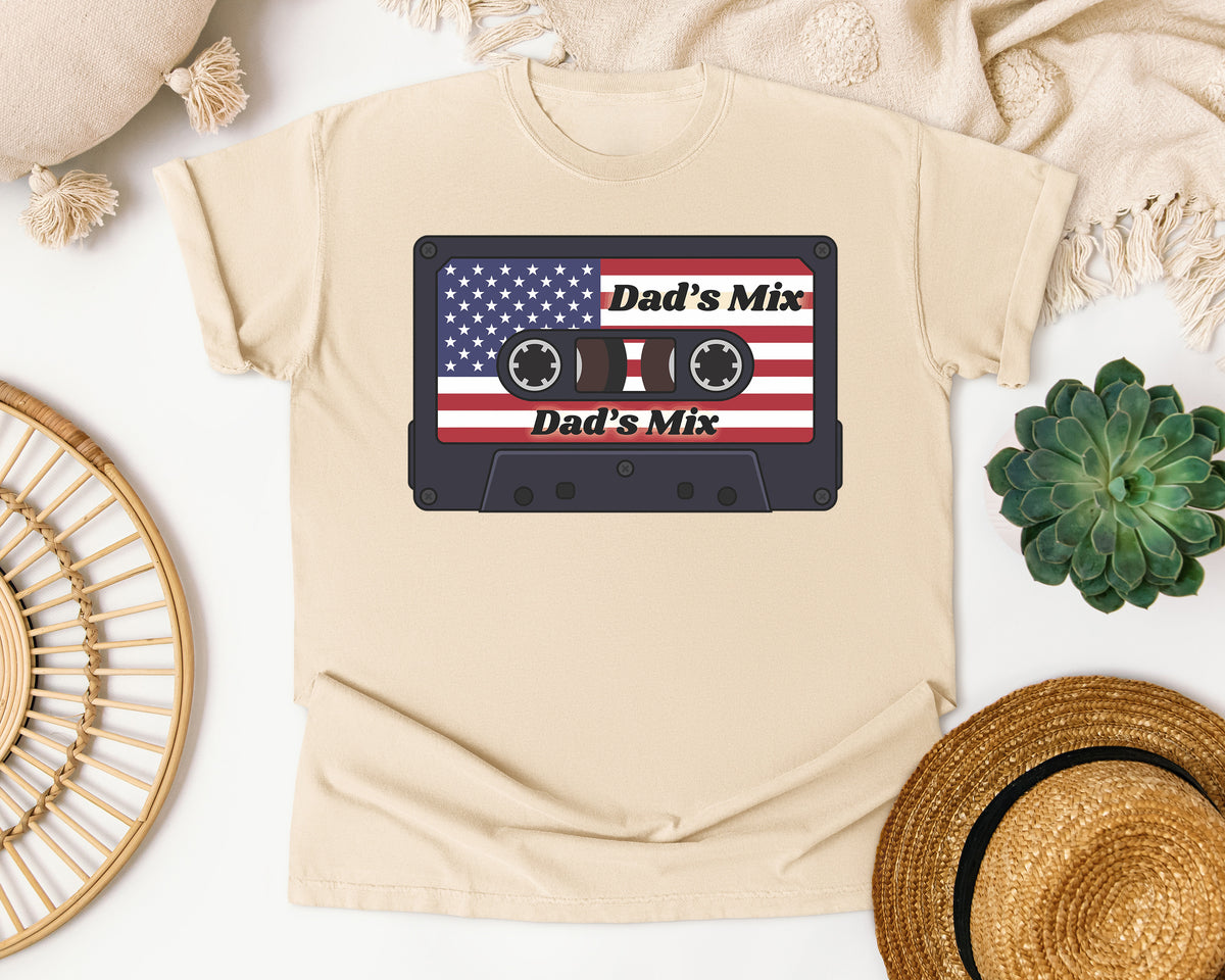 Dad's Mix graphic tee in Ivory