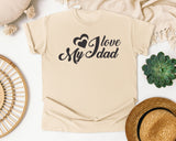 I Love My Dad Grey 2 graphic tee in Ivory