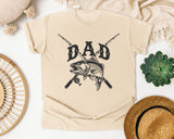 Dad Fishing Rods graphic tee in Ivory