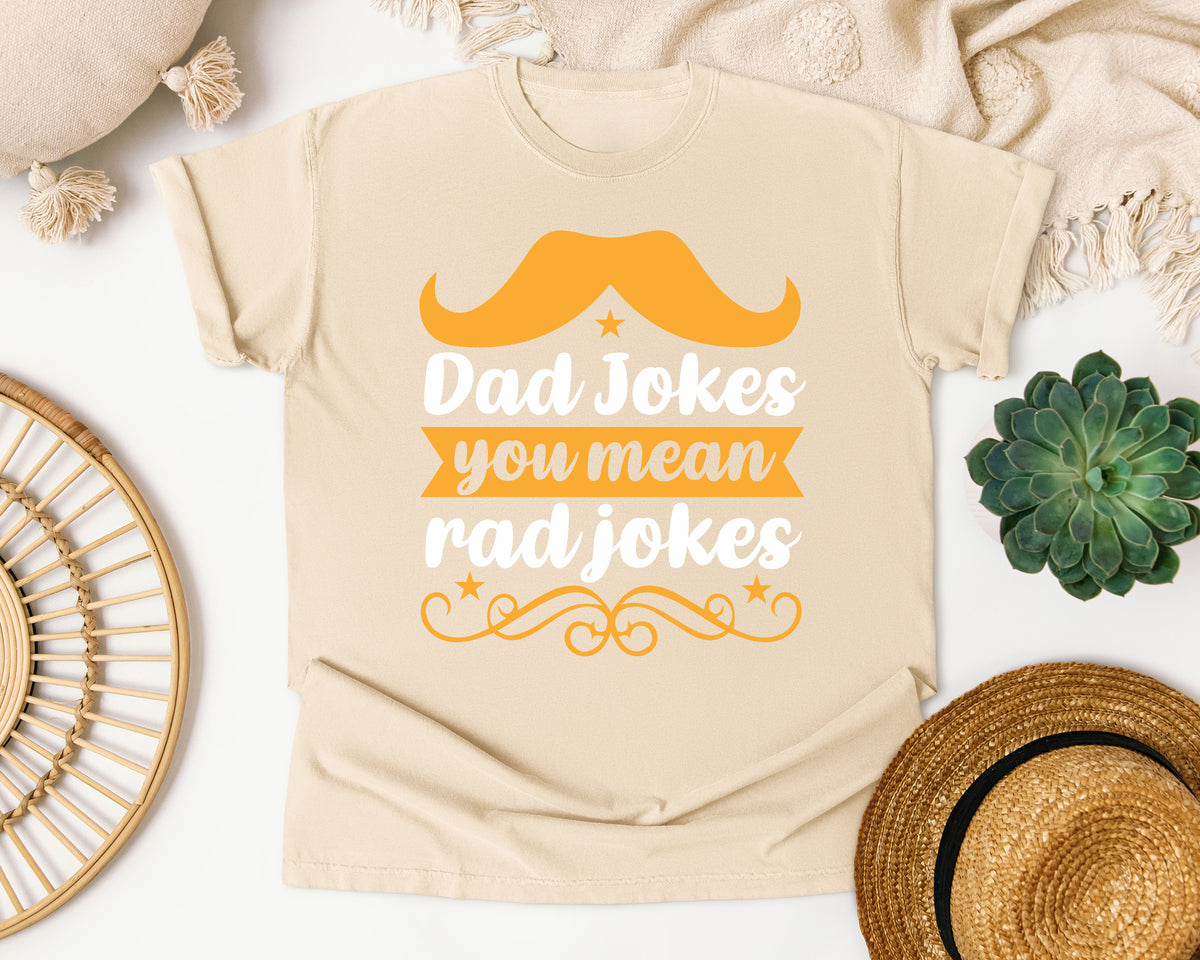Dad Jokes You Mean Rad Jokes White graphic tee in Ivory