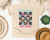 Welcome Back To School First Grade graphic tee in Ivory