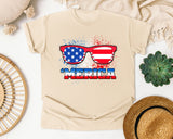 Merica Red graphic tee in Ivory