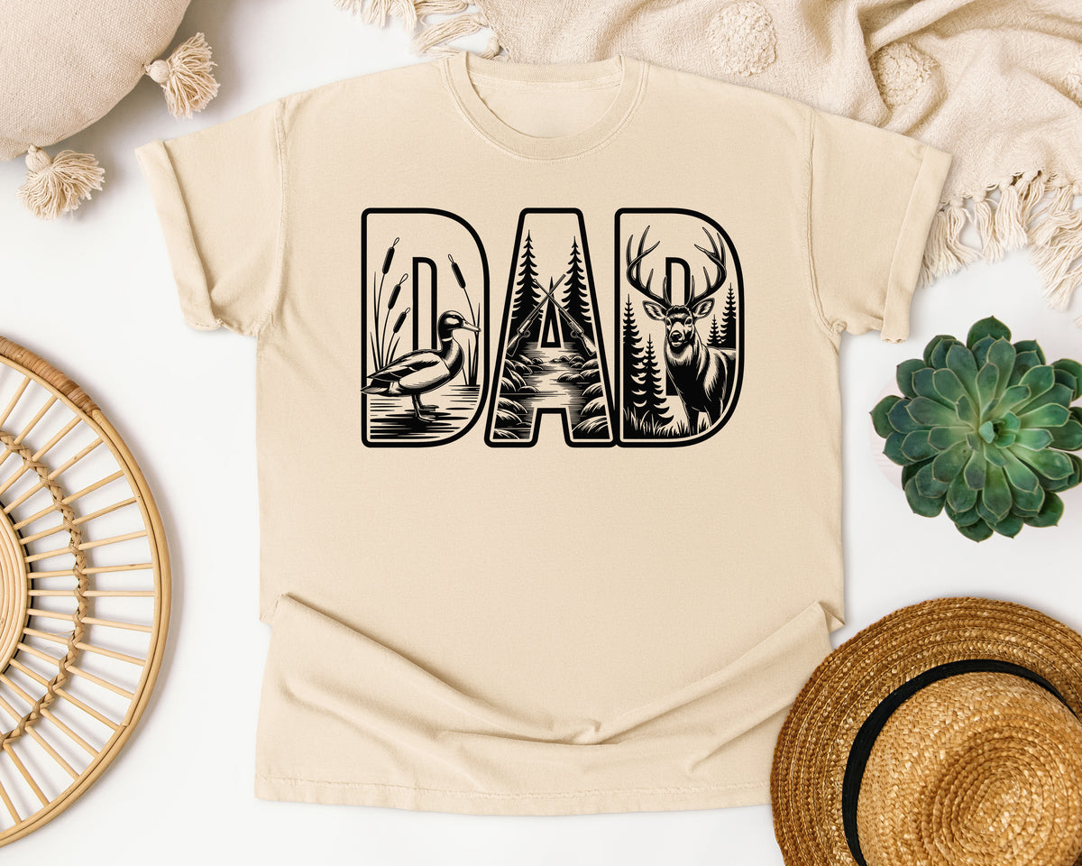 Dad Outdoors Scene graphic tee in Ivory