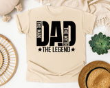 Dad The Man The Myth The Legend White 2 graphic tee in Ivory