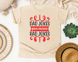 Dad Jokes You Mean Rad Jokes Red 2 graphic tee in Ivory
