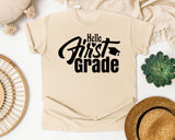 Hello First Grade graphic tee in Ivory