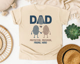 Dad Protector Provider Friend Hero Grey graphic tee in Ivory
