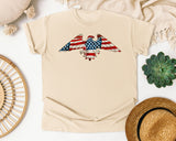 American Flag Eagle graphic tee in Ivory