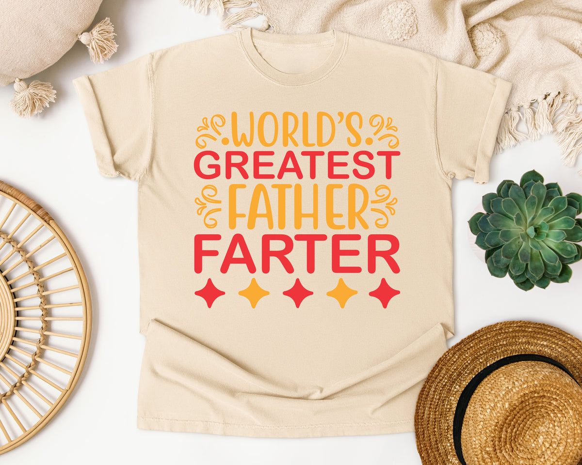 World's Greatest Father Farter Red graphic tee in Ivory