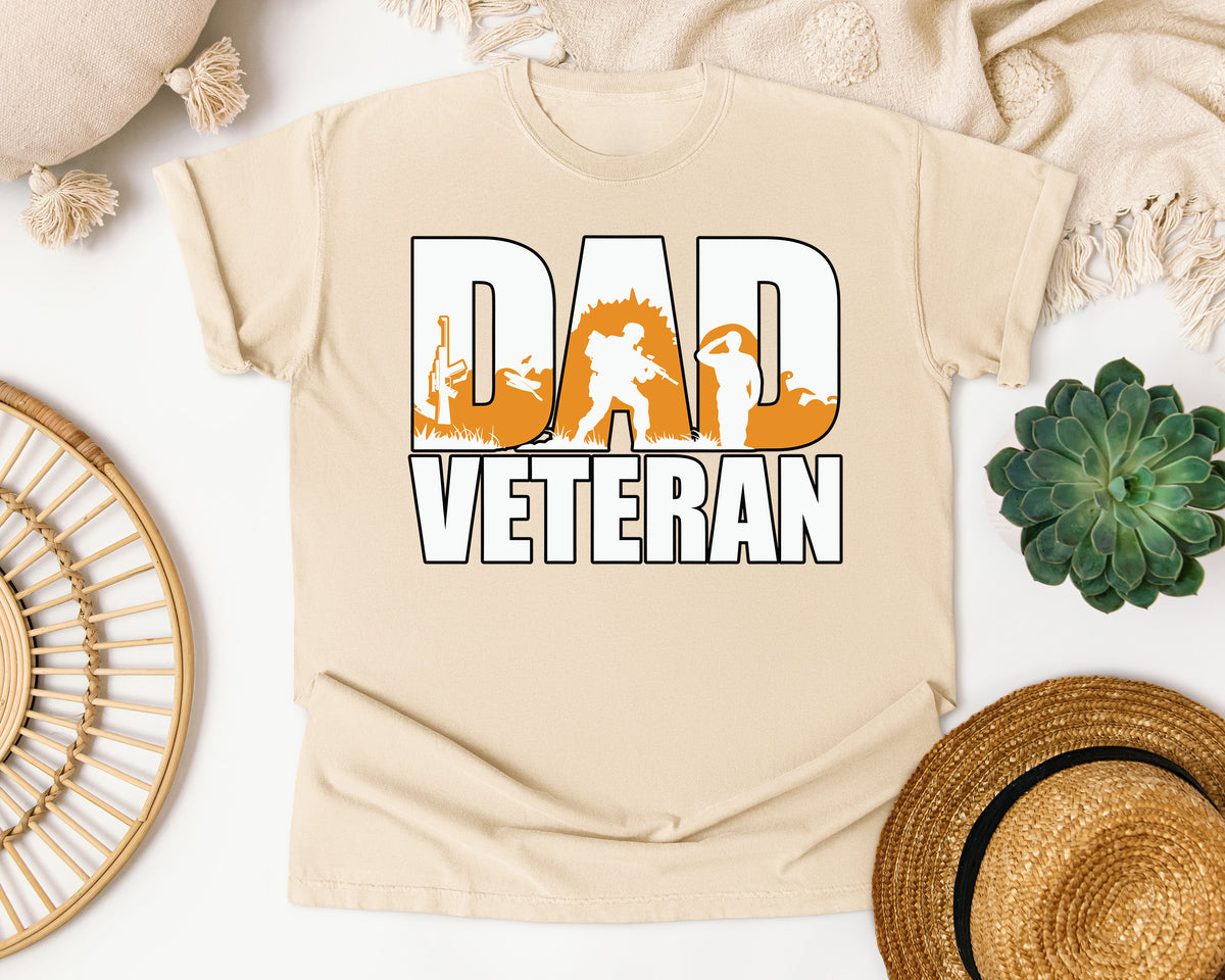 Dad Veteran graphic tee in Ivory
