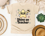 Shine On Teacher graphic tee in Ivory