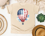 Flag Hot Air Balloon graphic tee in Ivory