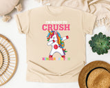 Im Ready To Crush Kindergarten Unicorn graphic tee in Ivory