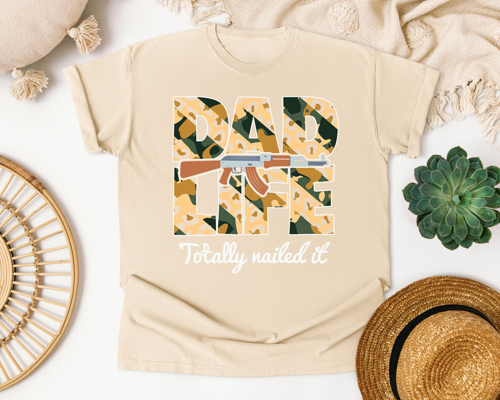 Dad Life Totally Nailed It graphic tee in Ivory