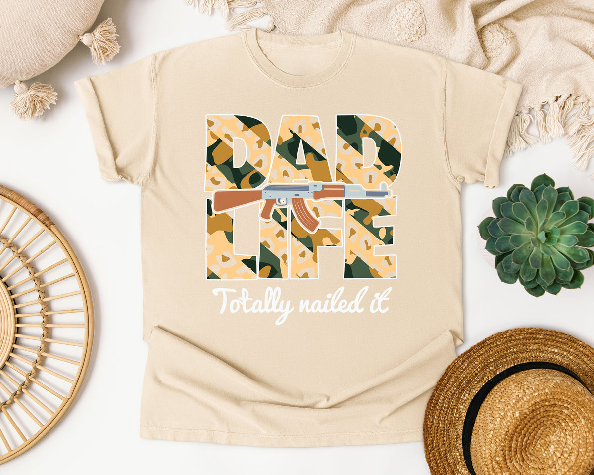 Dad Life Totally Nailed It graphic tee in Ivory