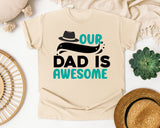 Our Dad Is Awesome graphic tee in Ivory