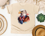 Eagle With Flag Bow graphic tee in Ivory