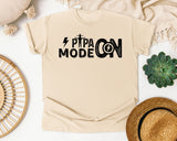 Papa Mode On Black graphic tee in Ivory