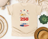 250 Years 2026 Red graphic tee in Ivory