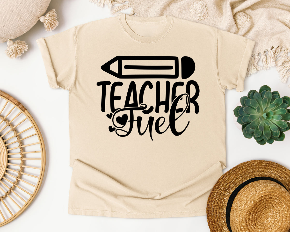 Teacher Fuel graphic tee in Ivory