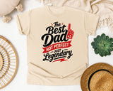 The Best Dad Not Perfect Just Legendary White 2 graphic tee in Ivory