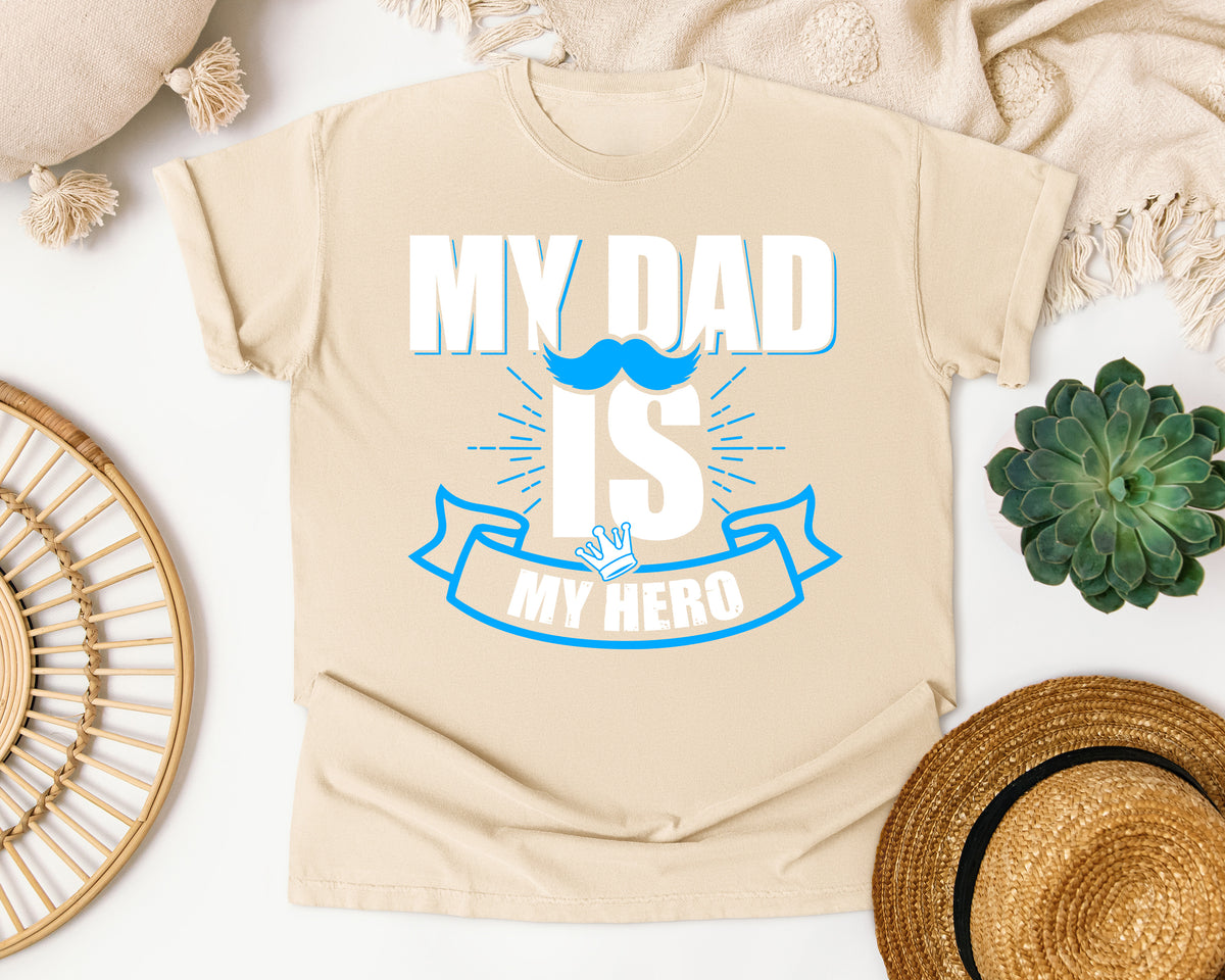 My Dad Is My Hero White graphic tee in Ivory