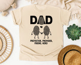 Dad Protector Provider Friend Hero White 2 graphic tee in Ivory