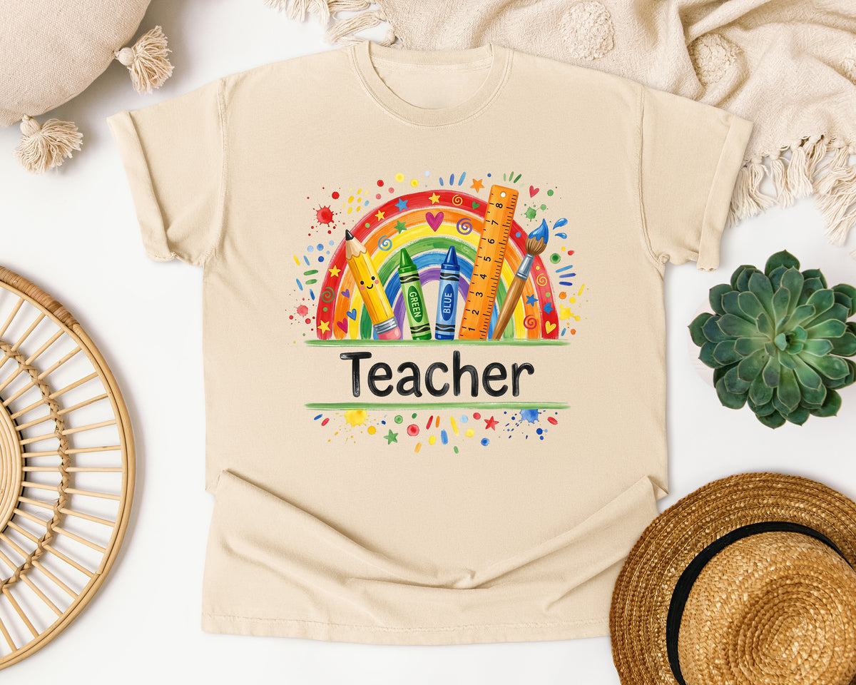 Teacher Grey graphic tee in Ivory