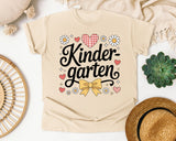 Kindergarten Script Daisy Bow Graphic Tee graphic tee in Ivory