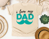I Love My Dad Grey graphic tee in Ivory