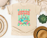 Lesson Plan Beach Repeat graphic tee in Ivory