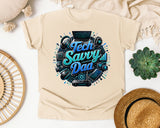 Tech Savvy Dad graphic tee in Ivory