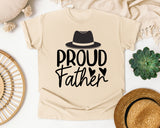 Proud Father Black graphic tee in Ivory