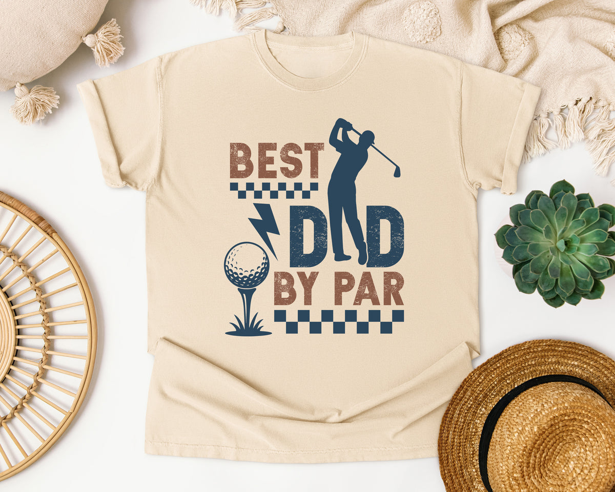 Best Dad By Par Grey graphic tee in Ivory