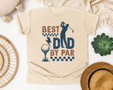 Best Dad By Par Grey graphic tee in Ivory