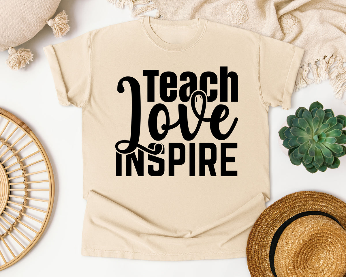 Teach Love Inspire Bold graphic tee in Ivory