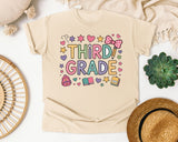 Third Grade Bow Doodles Graphic Tee graphic tee in Ivory