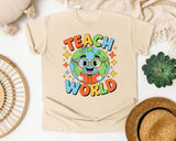 Teach World graphic tee in Ivory