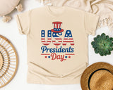 USA Presidents Day Grey graphic tee in Ivory